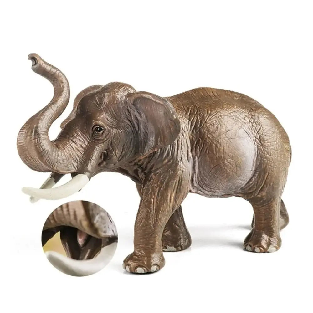 Grande Figurine d’Éléphant Sauvage – Modèle Réaliste & Décoration Nature