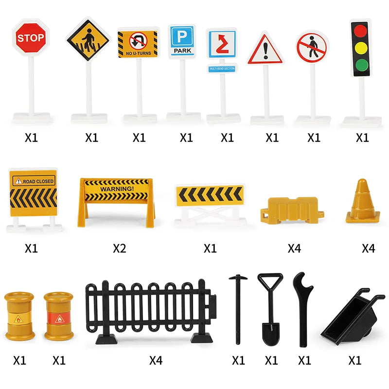 Jouets de Construction 10-en-1 – Camion Transporteur & Mini Véhicules