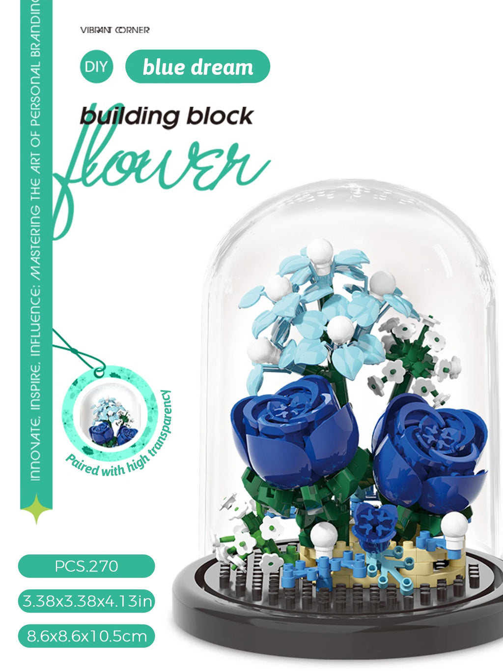 Bouquet de Fleurs en Blocs de Construction – Jouet DIY Créatif & Décoratif