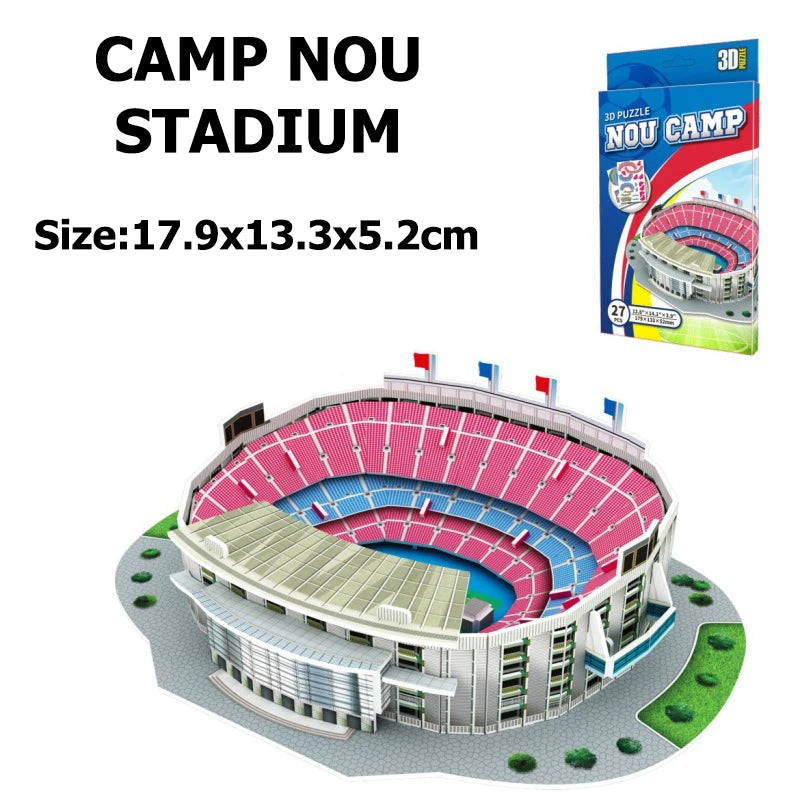 Terrain de Football Miniature 3D – Puzzle DIY • Stades du Monde