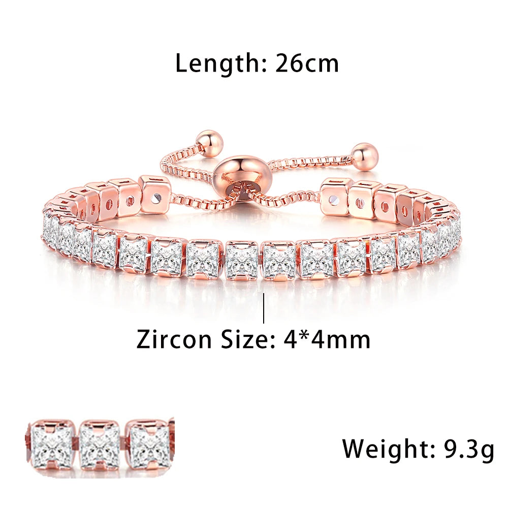 Bracelet Tennis Diamant – Zircone AAA+ Éclat Ultra-Brillant (Plusieurs Tailles)