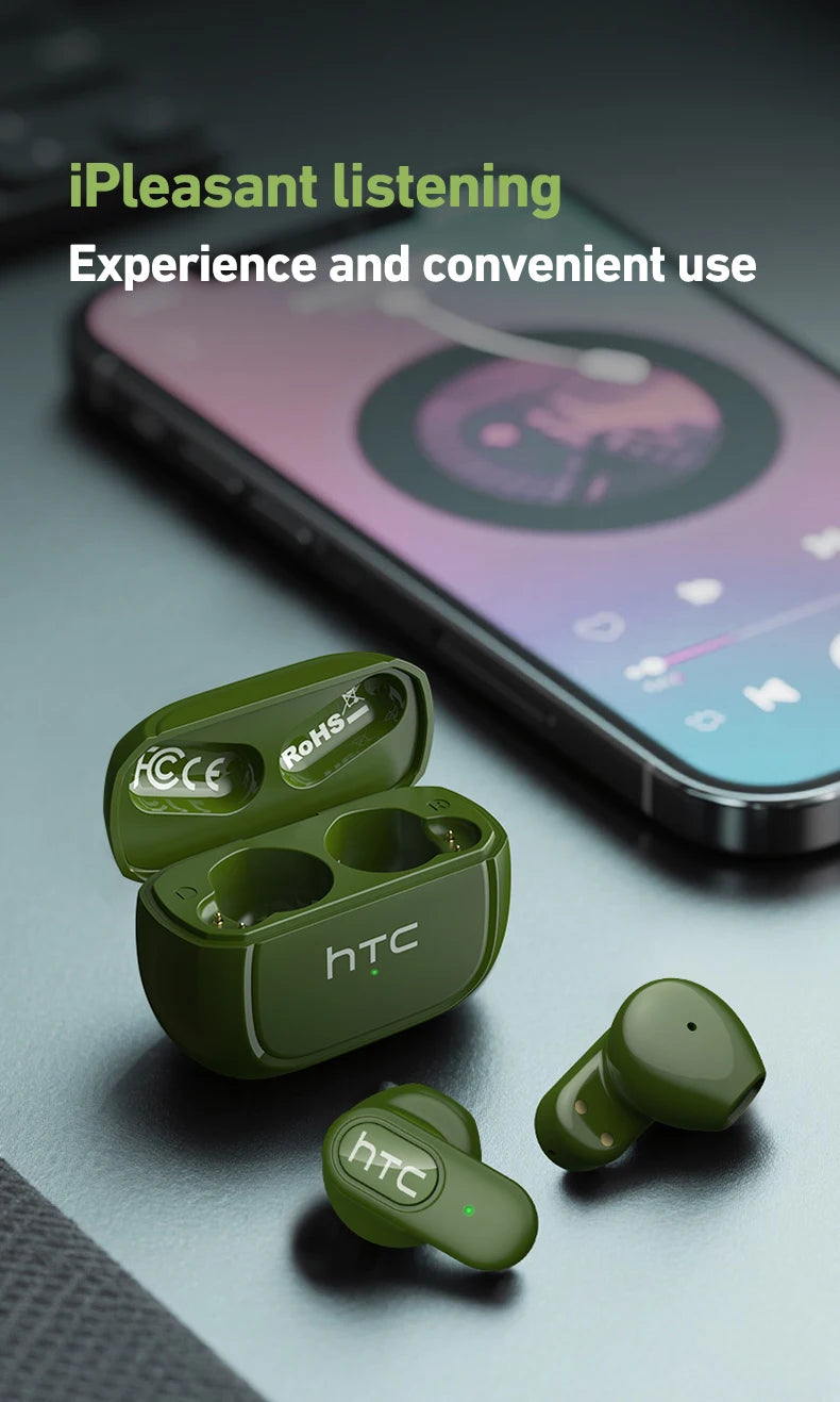 HTC NE51 – Écouteurs Bluetooth TWS Traducteur AI Ultra-Légers