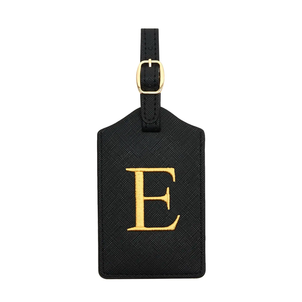 Étiquette de Bagage Personnalisée en Cuir PU – Lettre Initiale A–Z avec Protection Confidentialité
