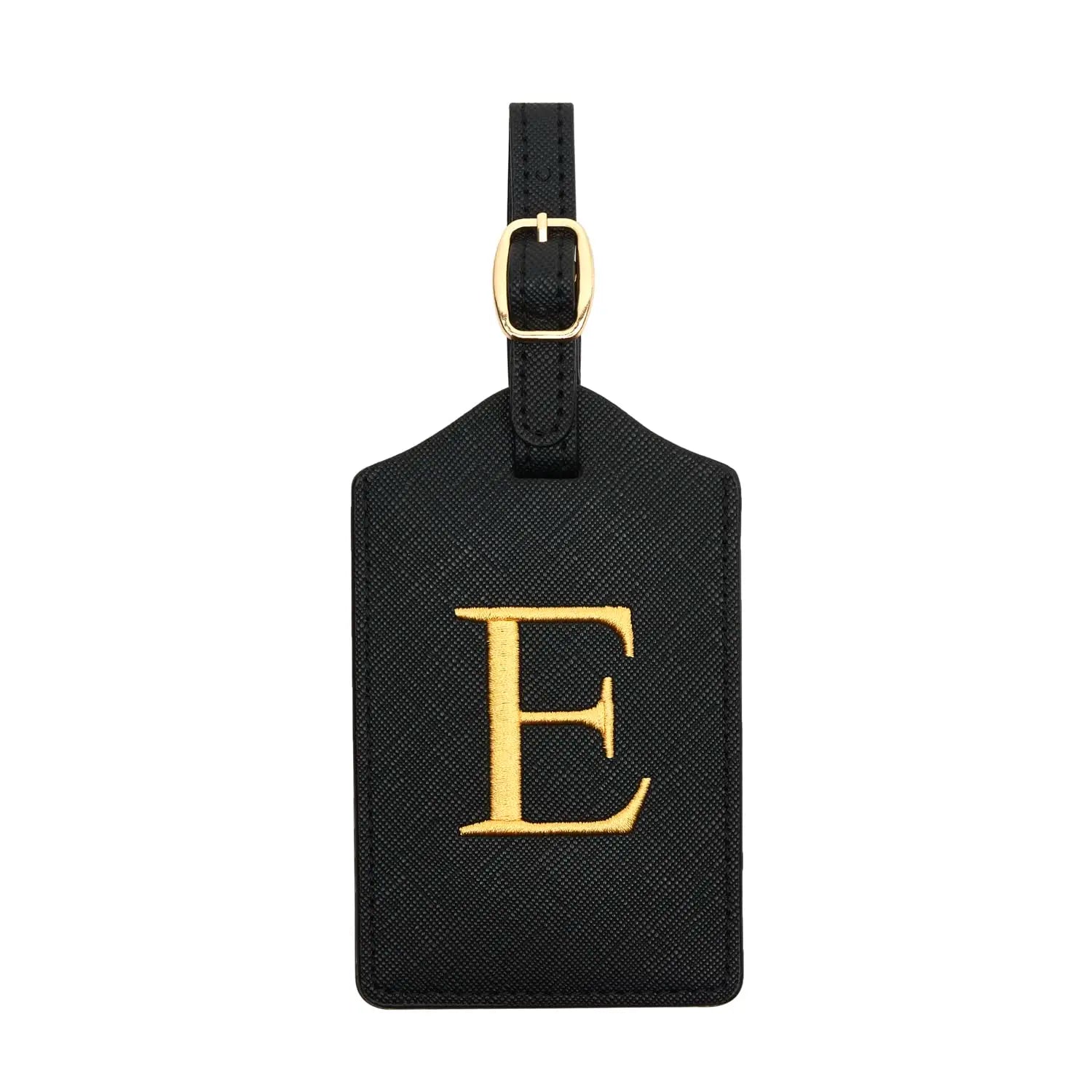 Étiquette de Bagage Personnalisée en Cuir PU – Lettre Initiale A–Z avec Protection Confidentialité