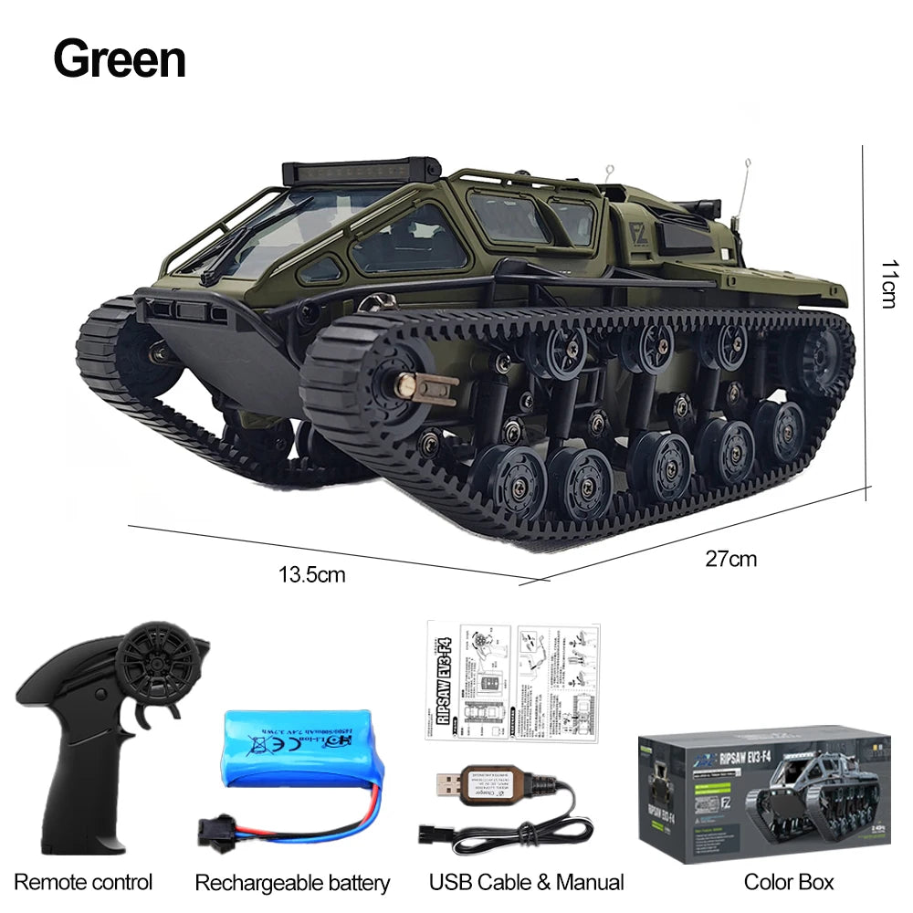 Tank RC C8812 sur Chenilles – Simulation Réaliste & Lumières LED