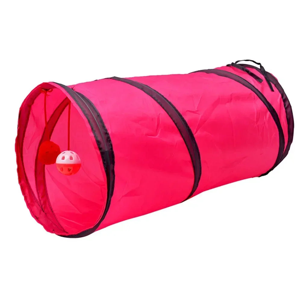 Tunnel de jeu pliable en tissu pour chat