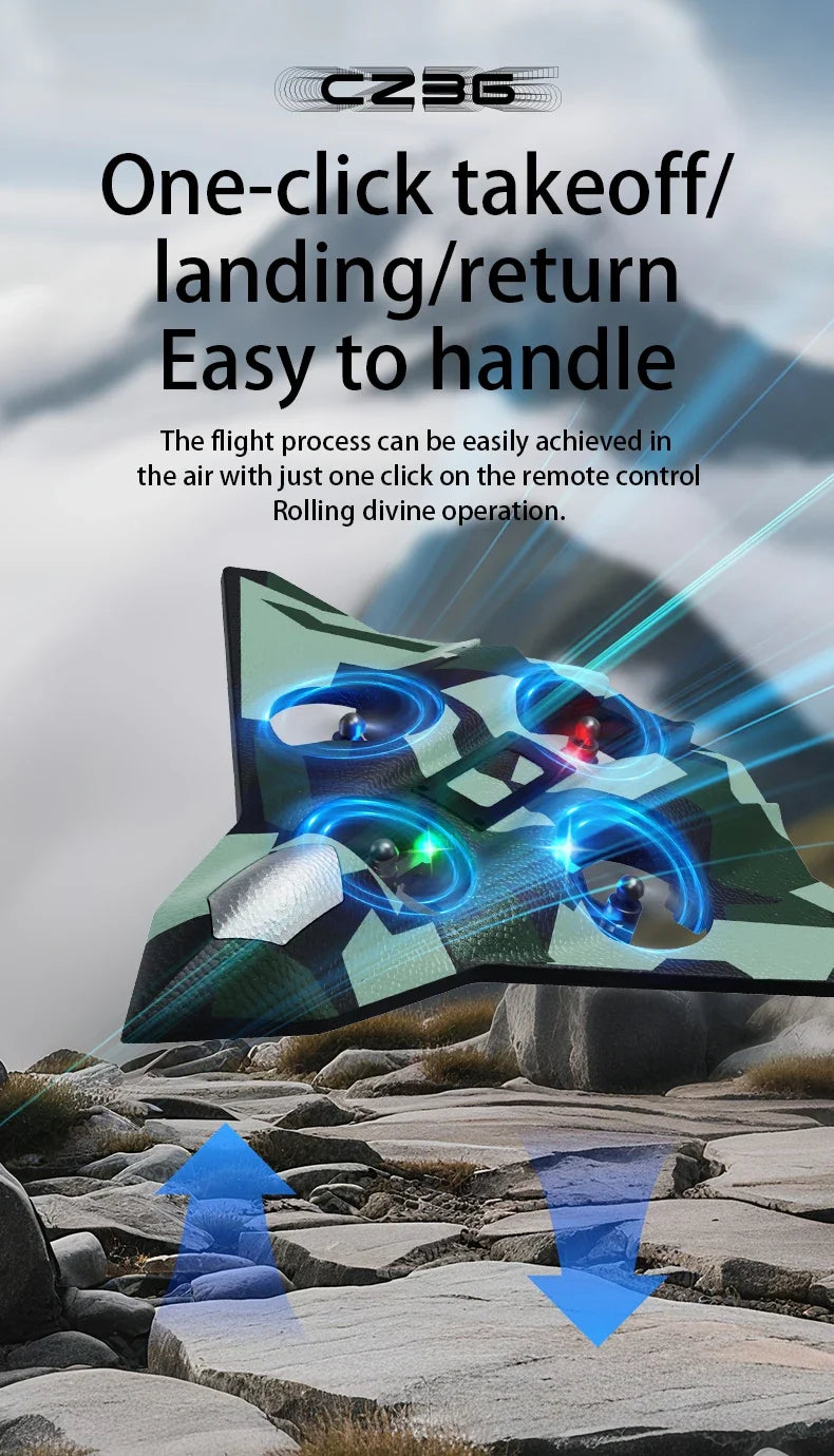 Avion RC en Mousse EPP – Planeur Cascade Électrique, Résistant aux Chocs (CZ01 / CZ36 / K500 Max)