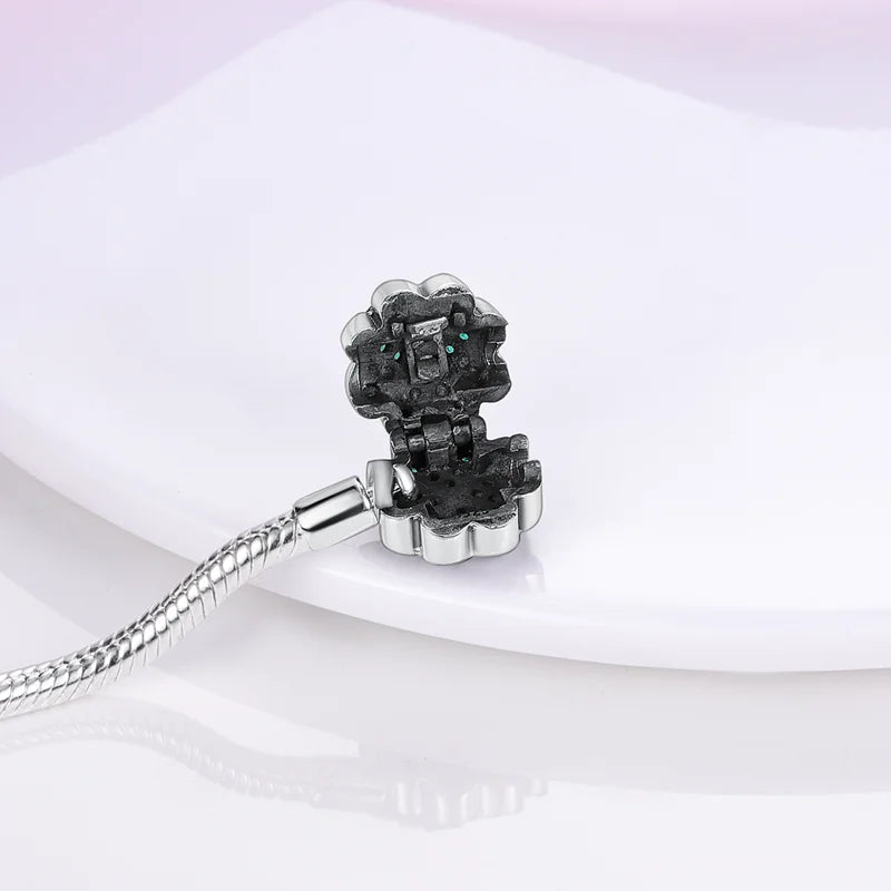 Bracelet en Argent 925 Original – Étoile, Lune & Trèfle Porte-Bonheur