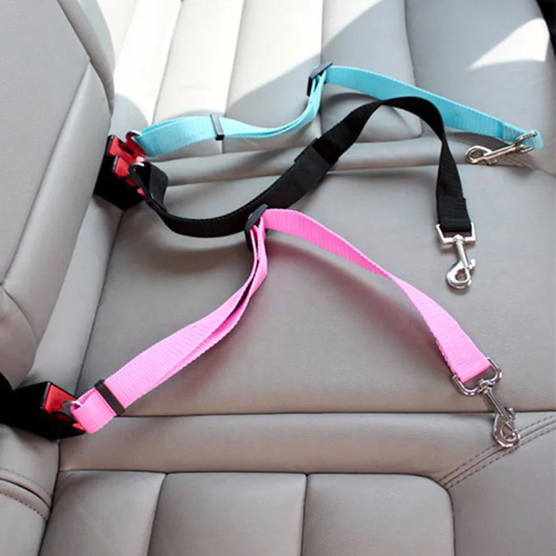 Ceinture de sécurité voiture réglable pour chien — attache harnais