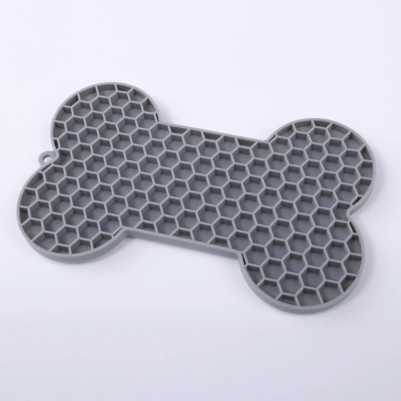 Tapis de léchage avec gamelle anti-glouton pour chien et chat