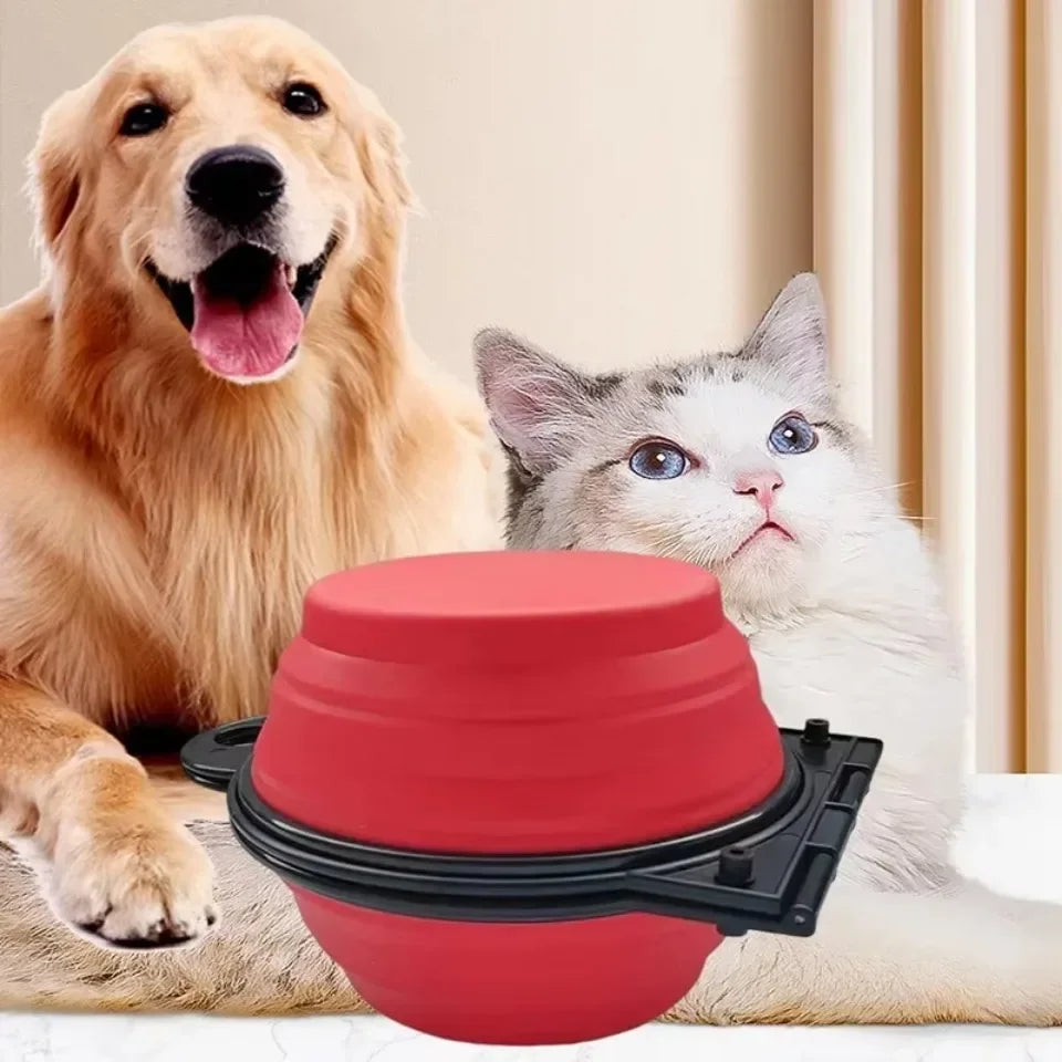 Double gamelle pliable de voyage pour chien et chat — 2-en-1 eau et croquettes