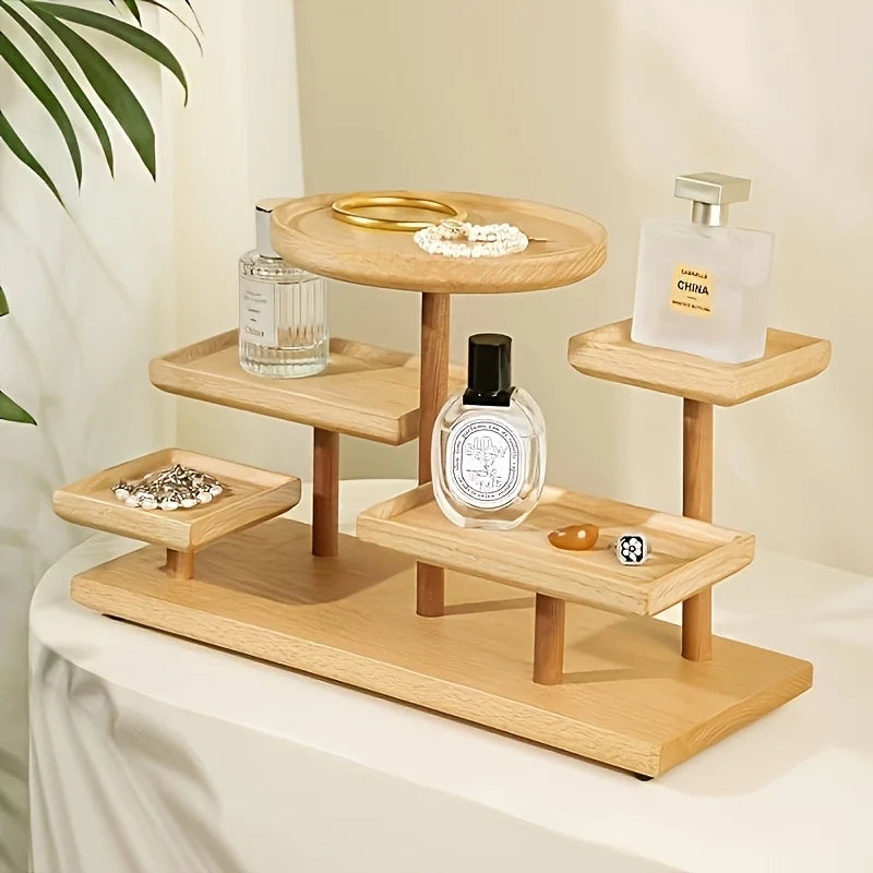 Présentoir en Bois – Support de Rangement Multicouche pour Bijoux & Décoration
