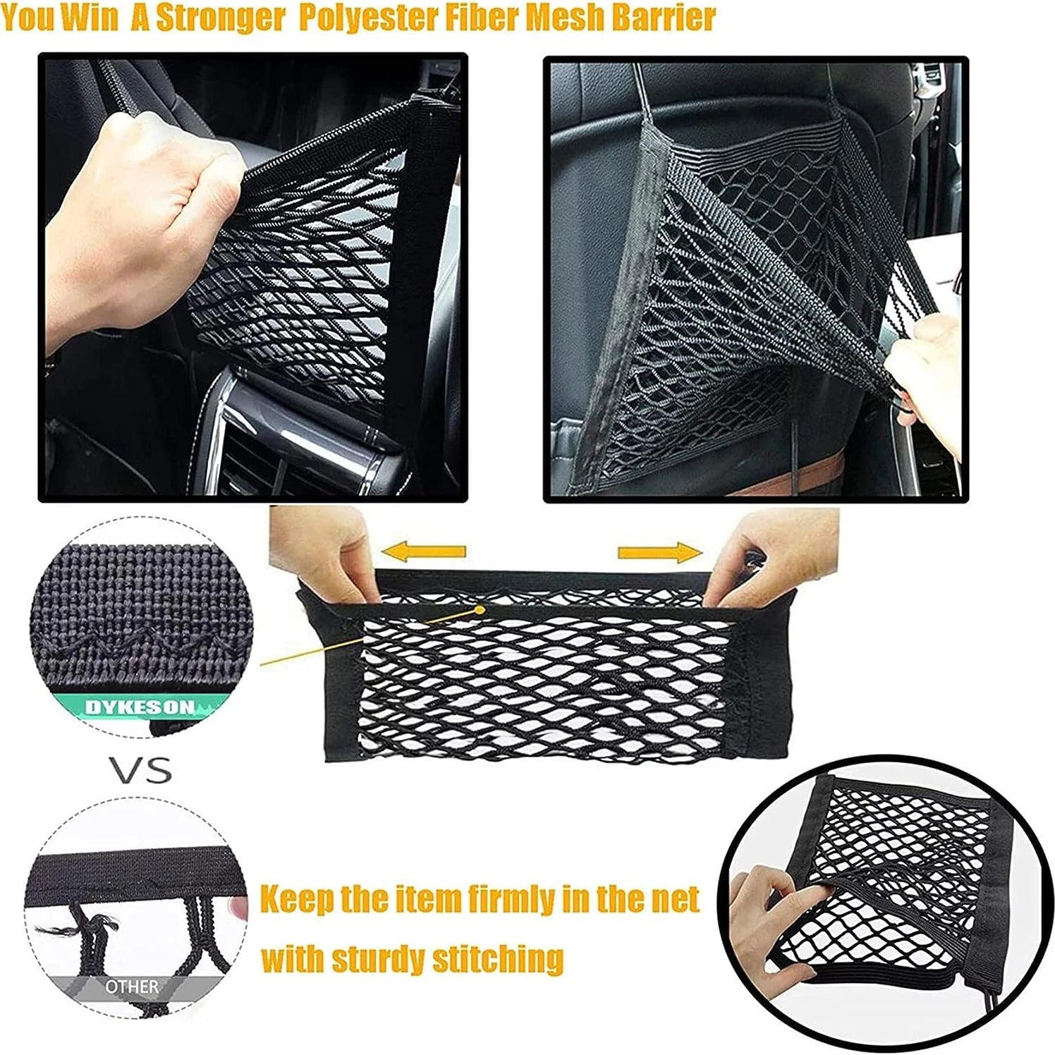 Barrière de voiture en filet pour chien — protection siège arrière