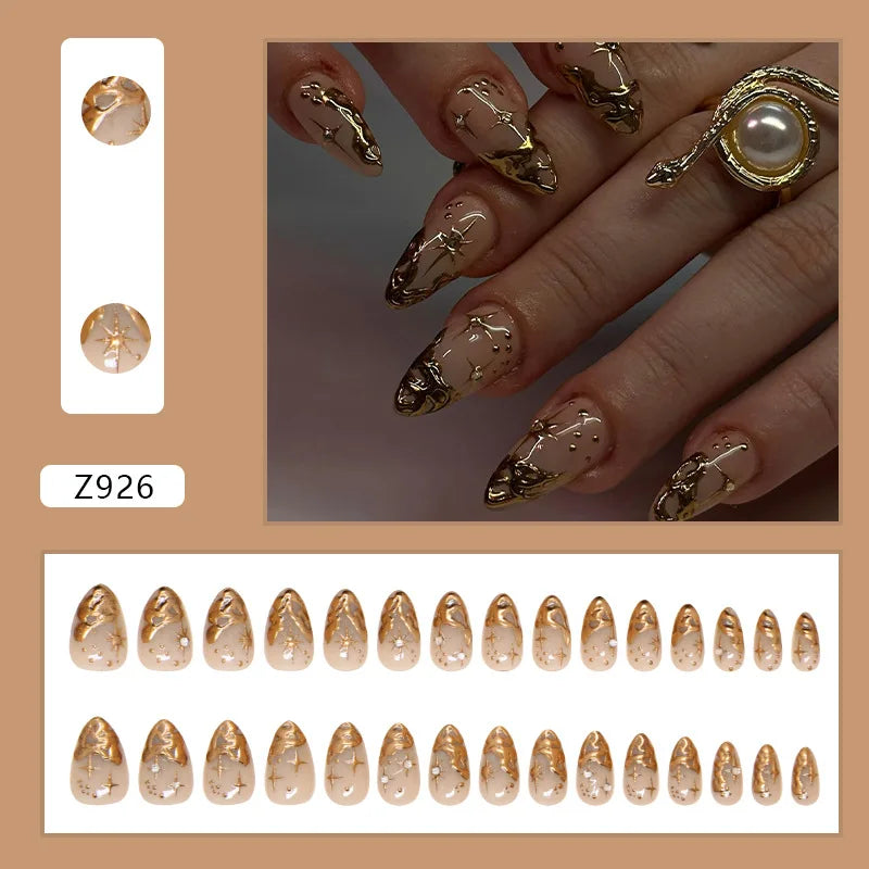 Set de 24 Faux Ongles Fleur Blanche  – Dégradé Pastel Rose & Jaune Chic