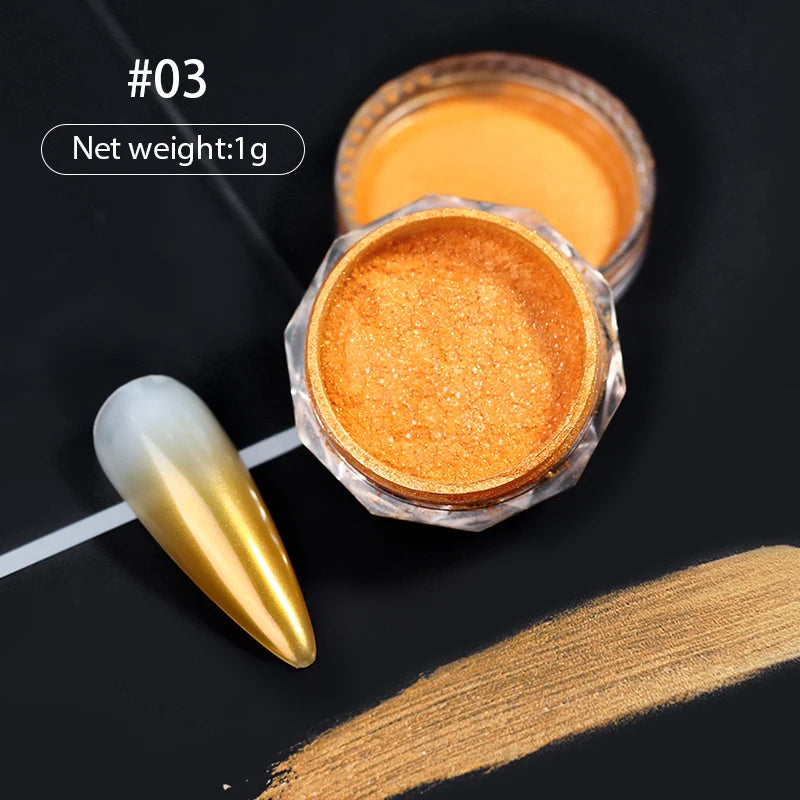 Poudre effet miroir – Nail Art Chromé Professionnel