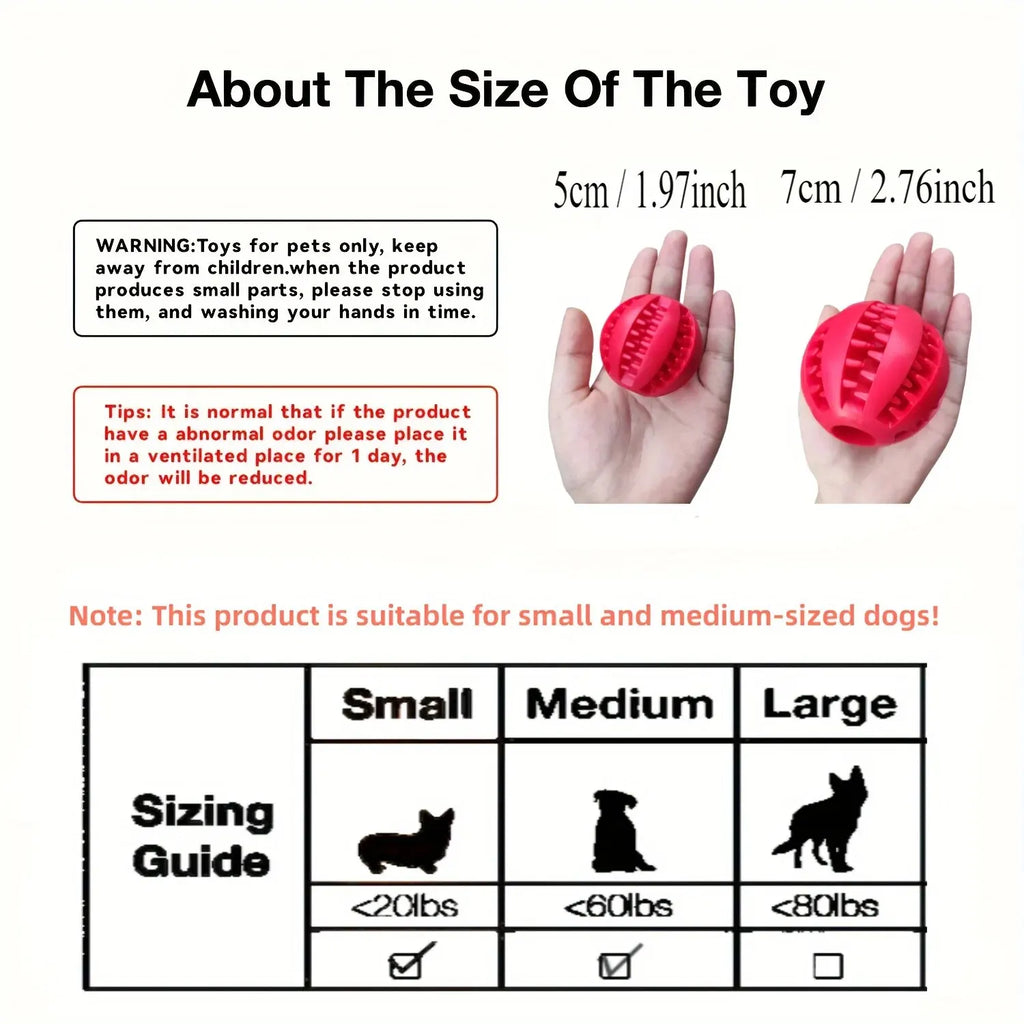 Balle distributrice de friandises pour chien et chat — nettoyage des dents