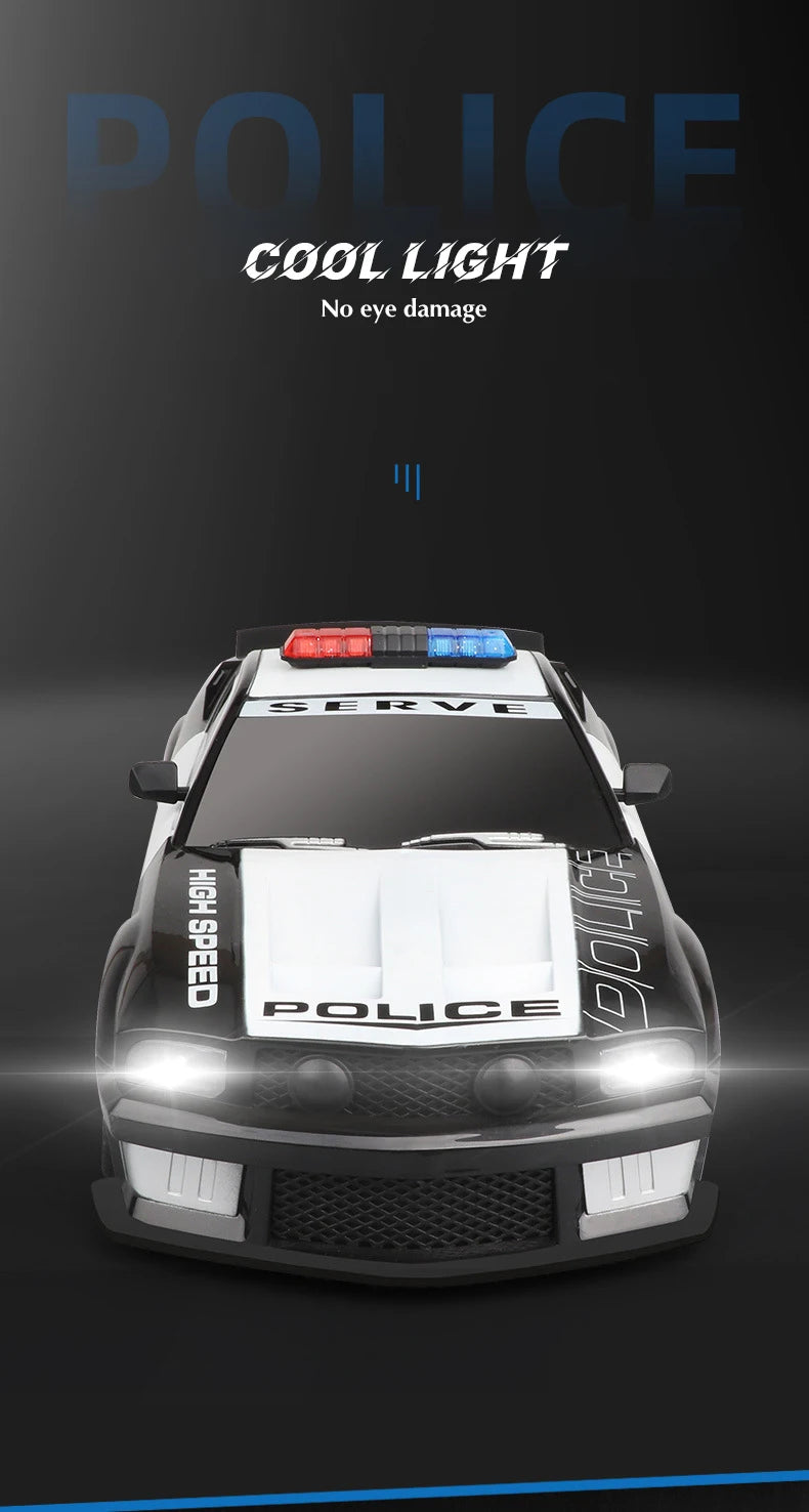 Voiture de Police RC 1:12 – Super Rapide 2.4GHz avec Lumières