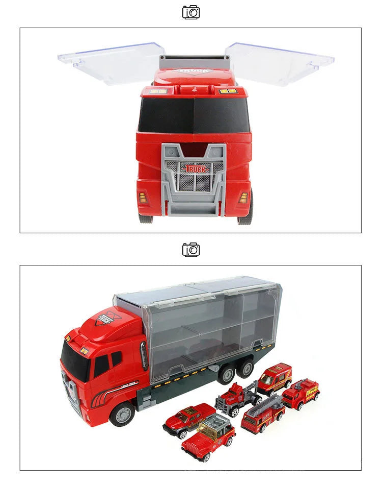 Jouets de Construction 10-en-1 – Camion Transporteur & Mini Véhicules
