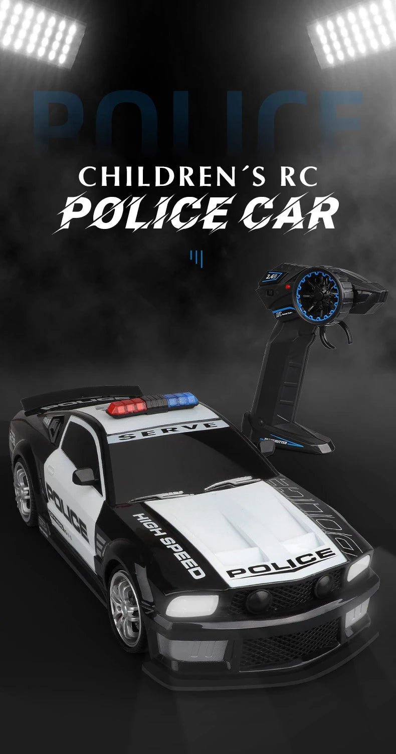 Voiture de Police RC 1:12 – Super Rapide 2.4GHz avec Lumières