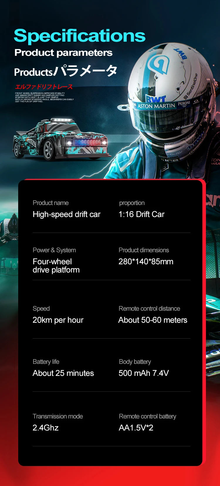 Voiture de Course RC Haute Vitesse – Tout-Terrain & Rechargeable