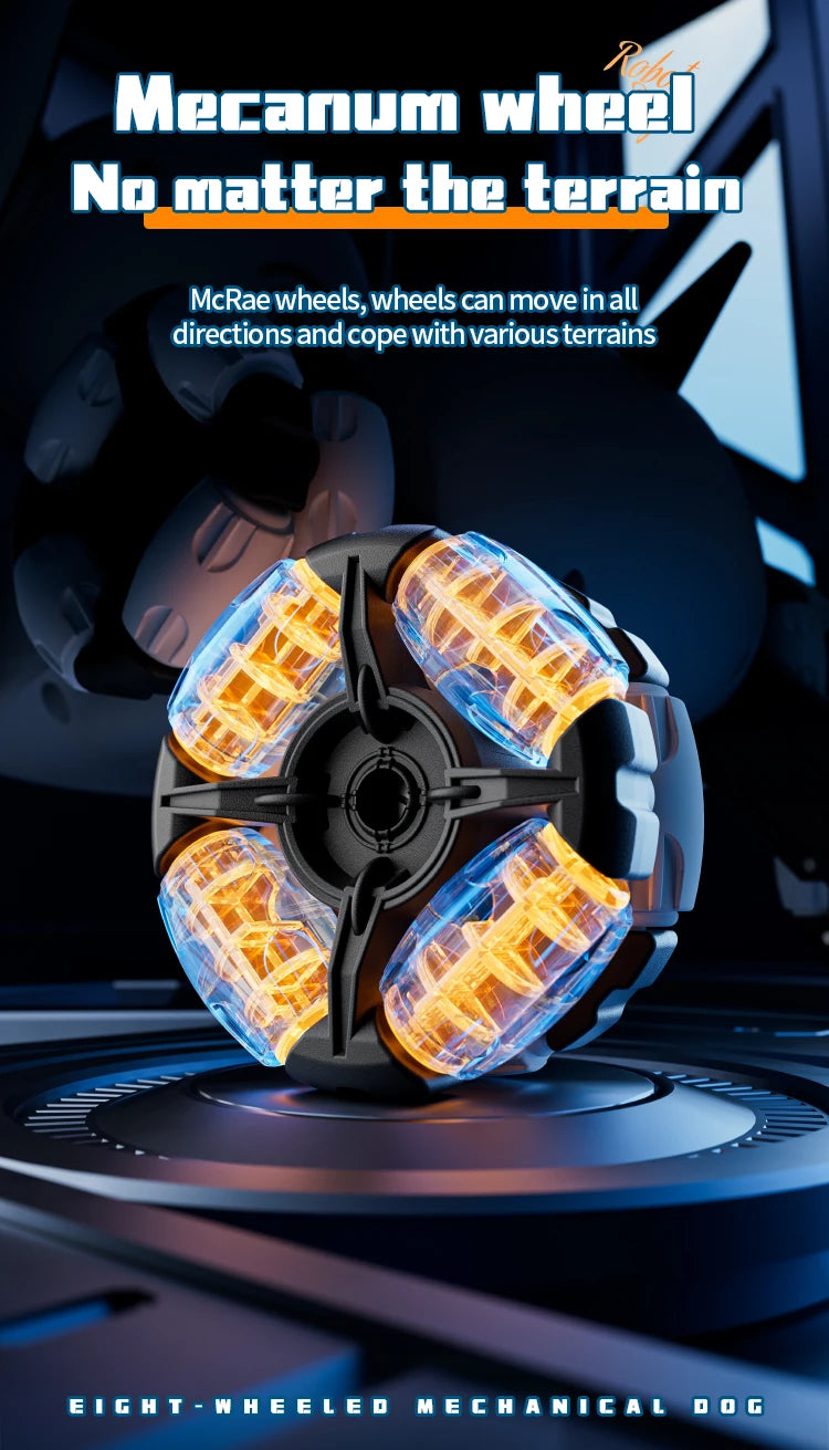 Robot Chien Cascadeur 8WD – Voiture RC Transformable avec Gestes & Lumières