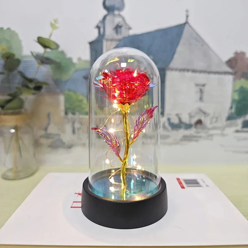 Rose Éternelle Lumineuse LED – Cadeau Romantique & Décoration