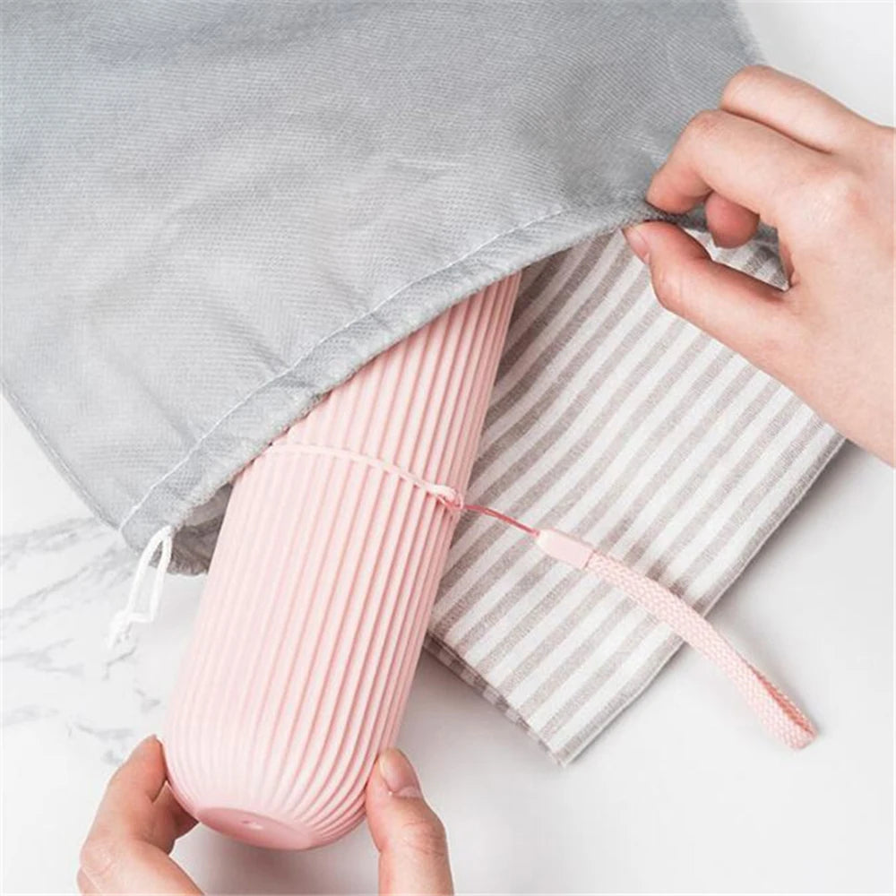 Boîte de Brosse à Dents de Voyage – Gobelet Portatif & Organisateur à Dentifrice