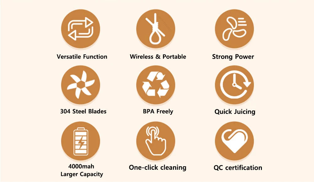 Mini Blender Portable HD-06 – Smoothies & Jus Frais (530 ml)