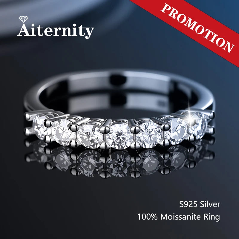 Alliance Moissanite Éternité D VVS1 – Argent S925 & Or 18 K