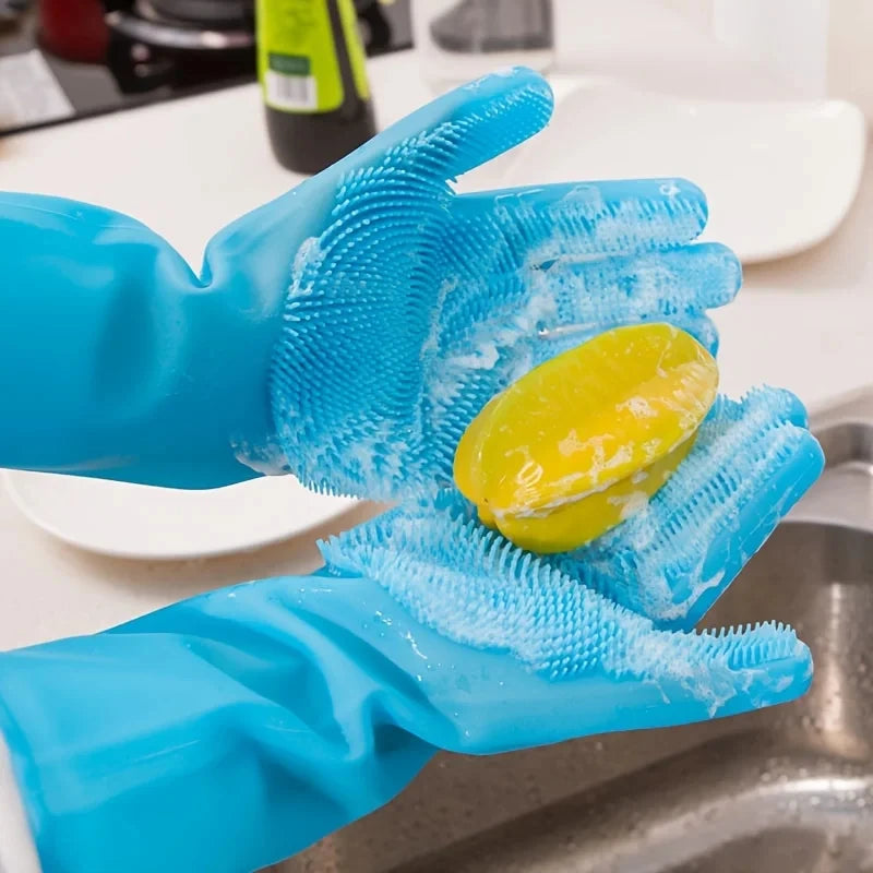 Gant de toilettage en silicone pour chien et chat — brossage et lavage