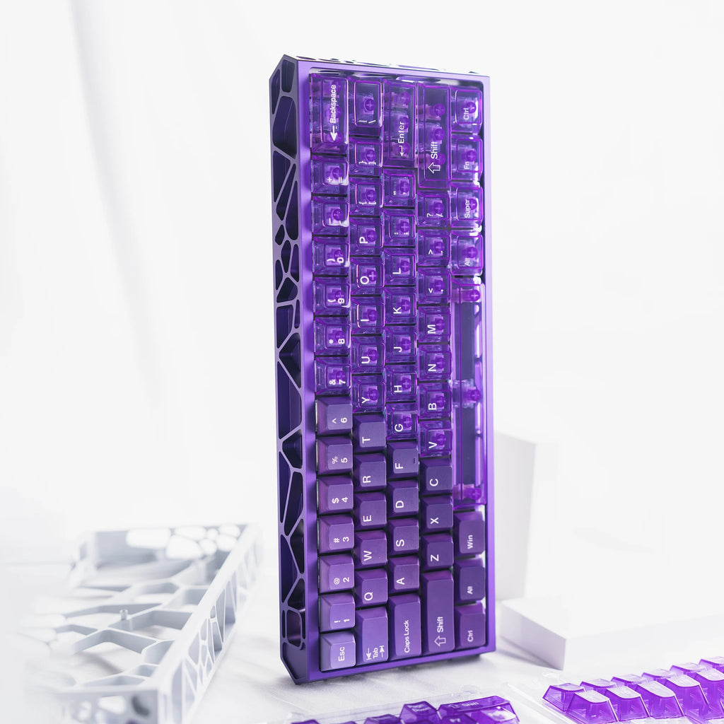 Keycaps Cristal Transparents – 167 Touches PC + PBT (Profil Cherry)