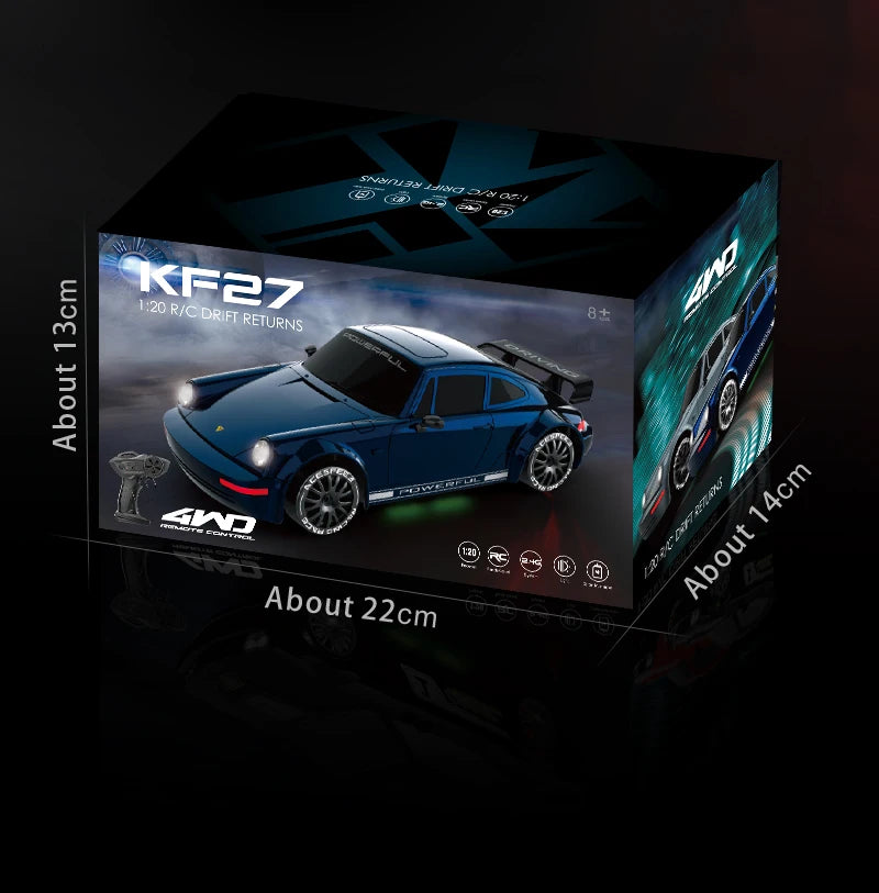 KF27 – Voiture RC Drift 4x4 1:20 avec LED Haute Vitesse