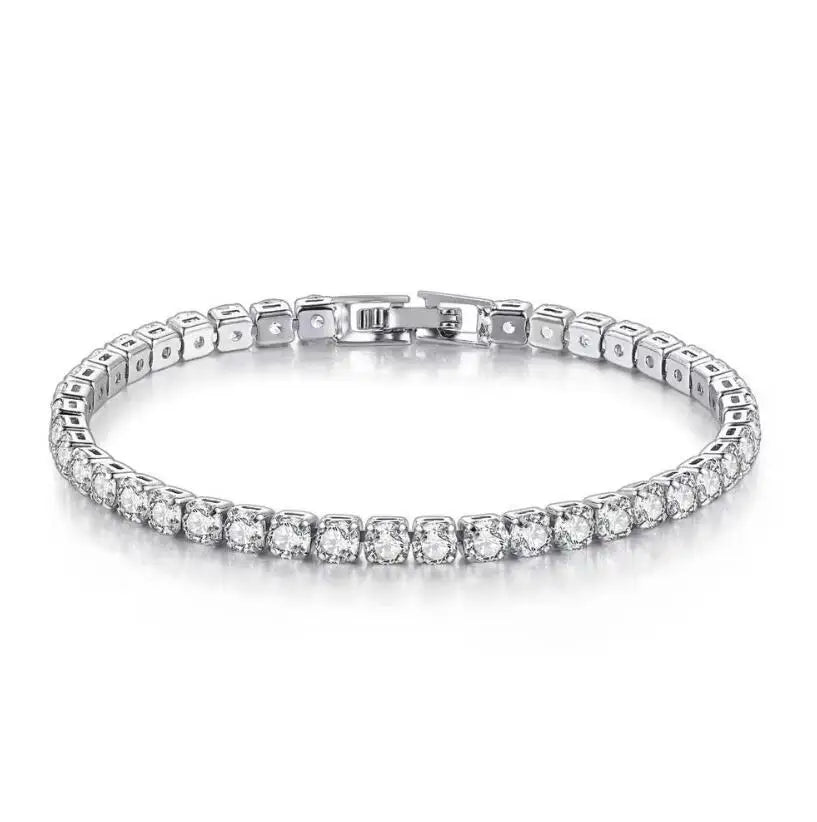 Bracelet Tennis Moissanite D VVS – Argent 925 – Test Diamant – Luxe Femme