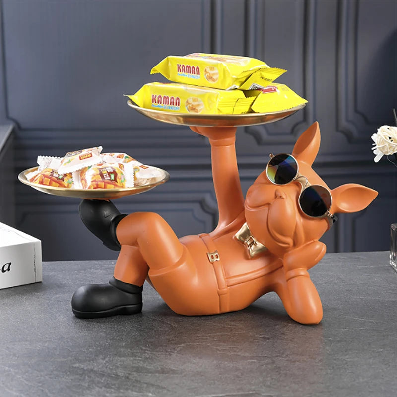 Figurine Bouledogue Design – Sculpture Décorative en Résine Moderne