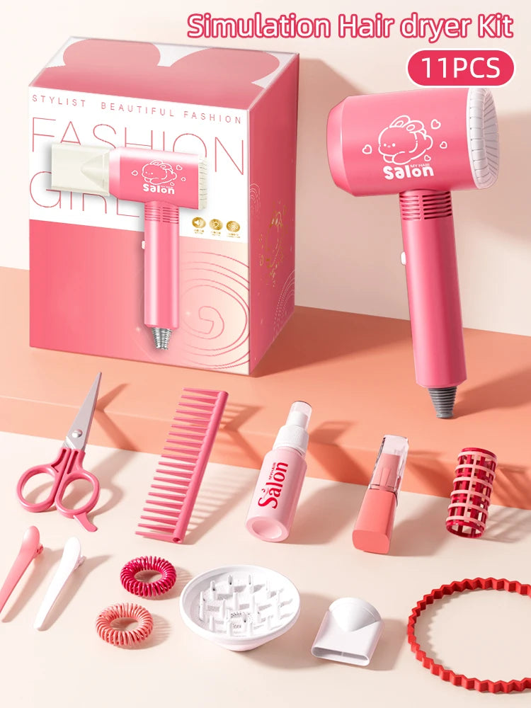 Kit de Coiffure & Beauté pour Enfants – Jeu de Rôle • Sèche-Cheveux / Accessoires • Sans Danger