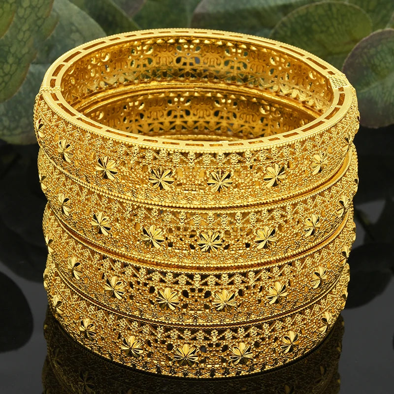 Bracelets Luxe Plaqué Or 24K – Style Dubaï, Indien & Africain