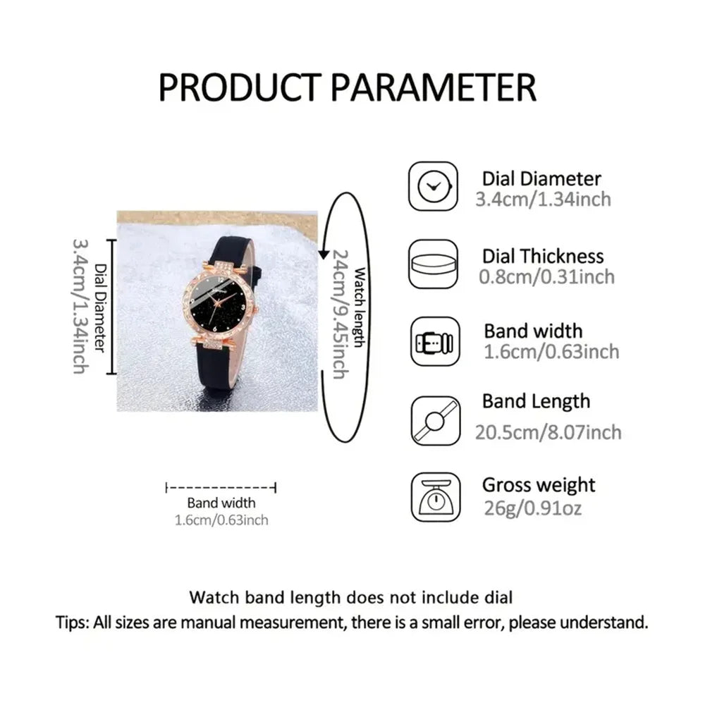 Coffret Montres Femme – Set Luxe 5 Pièces (Quartz • Strass • Mode Élégante)