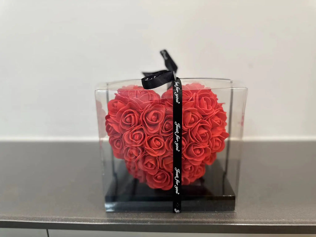 Boîte-Cadeau Rose Artificielle 15 cm – Coffret Romantique pour Saint-Valentin, Mariage & Décoration