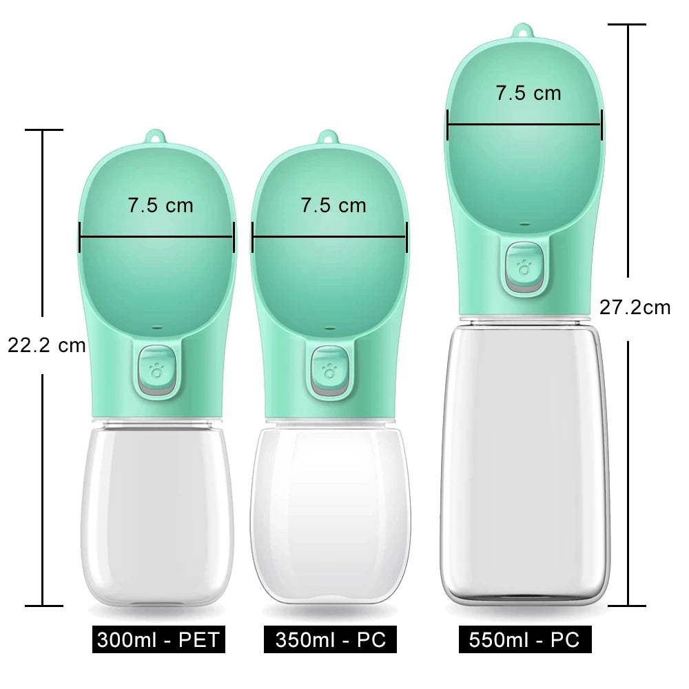 Gourde d'eau portable pour chien et chat — anti-fuite pour la promenade