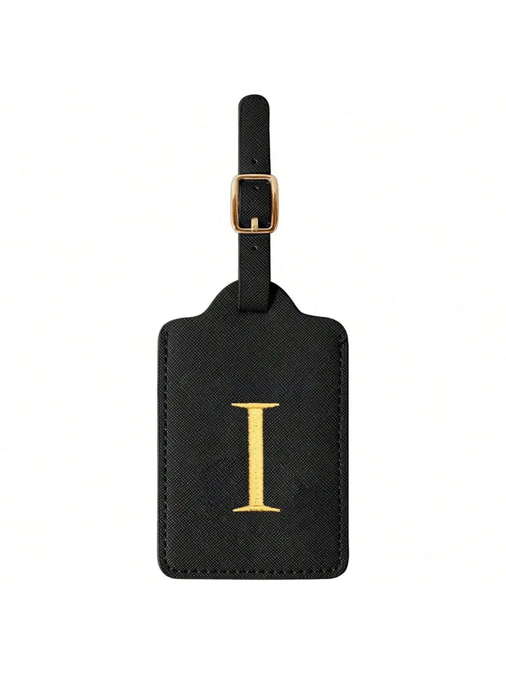 Étiquette de Bagage Personnalisée en Cuir PU – Lettre Initiale A–Z avec Protection Confidentialité