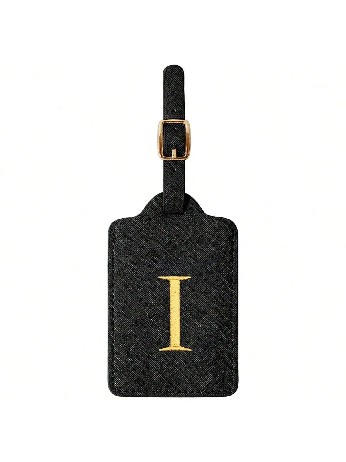 Étiquette de Bagage Personnalisée en Cuir PU – Lettre Initiale A–Z avec Protection Confidentialité