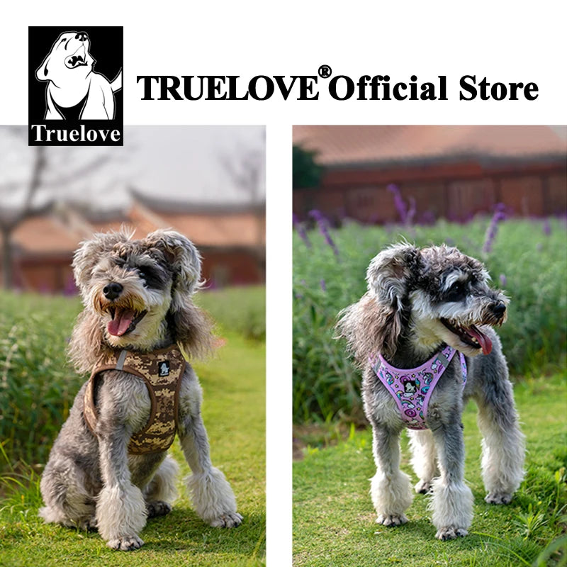 Harnais Truelove en mesh respirant anti-traction pour chien