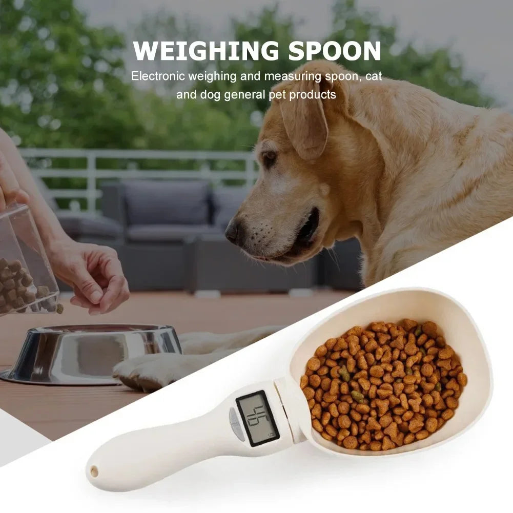 Cuillère doseuse avec balance digitale pour chien — écran LED