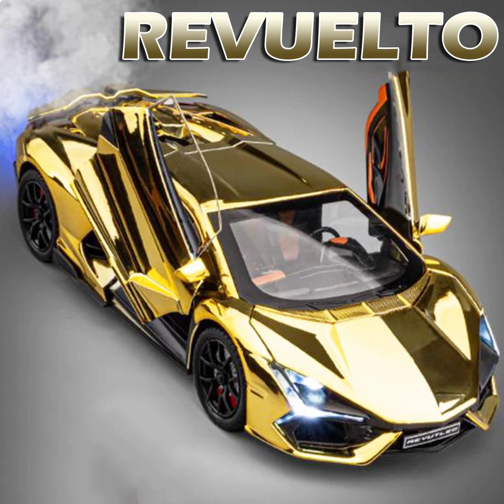 REVUELTO – Supercar Miniature 1:24 en Alliage | Son & Lumière | Portes Ouvrantes