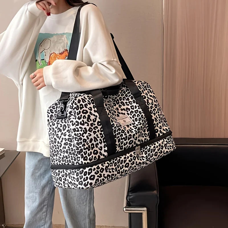 Sac de Voyage en Nylon – Grande Capacité & Imprimé Animal