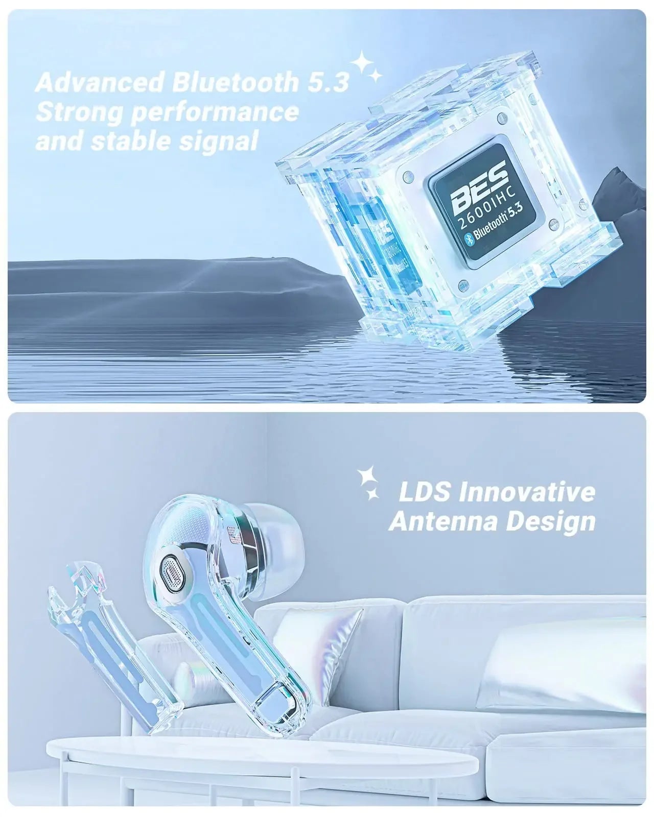 Écouteurs Bluetooth 5.3 T8 PRO Max 🎧 – Son HD, Réduction de Bruit & Boîtier LED