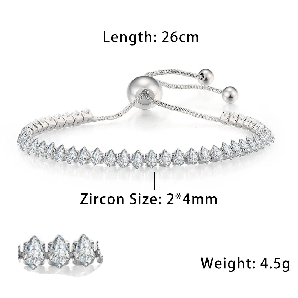 Bracelet Tennis Diamant – Zircone AAA+ Éclat Ultra-Brillant (Plusieurs Tailles)