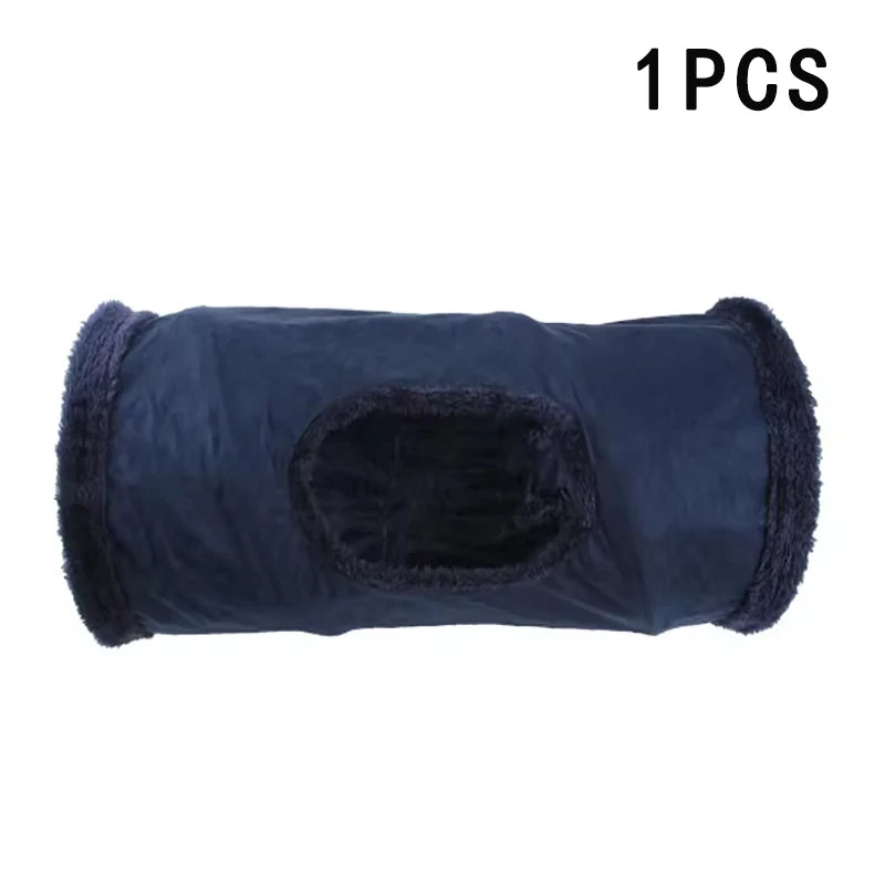 Tunnel en peluche pliable pour chat — suède douillet