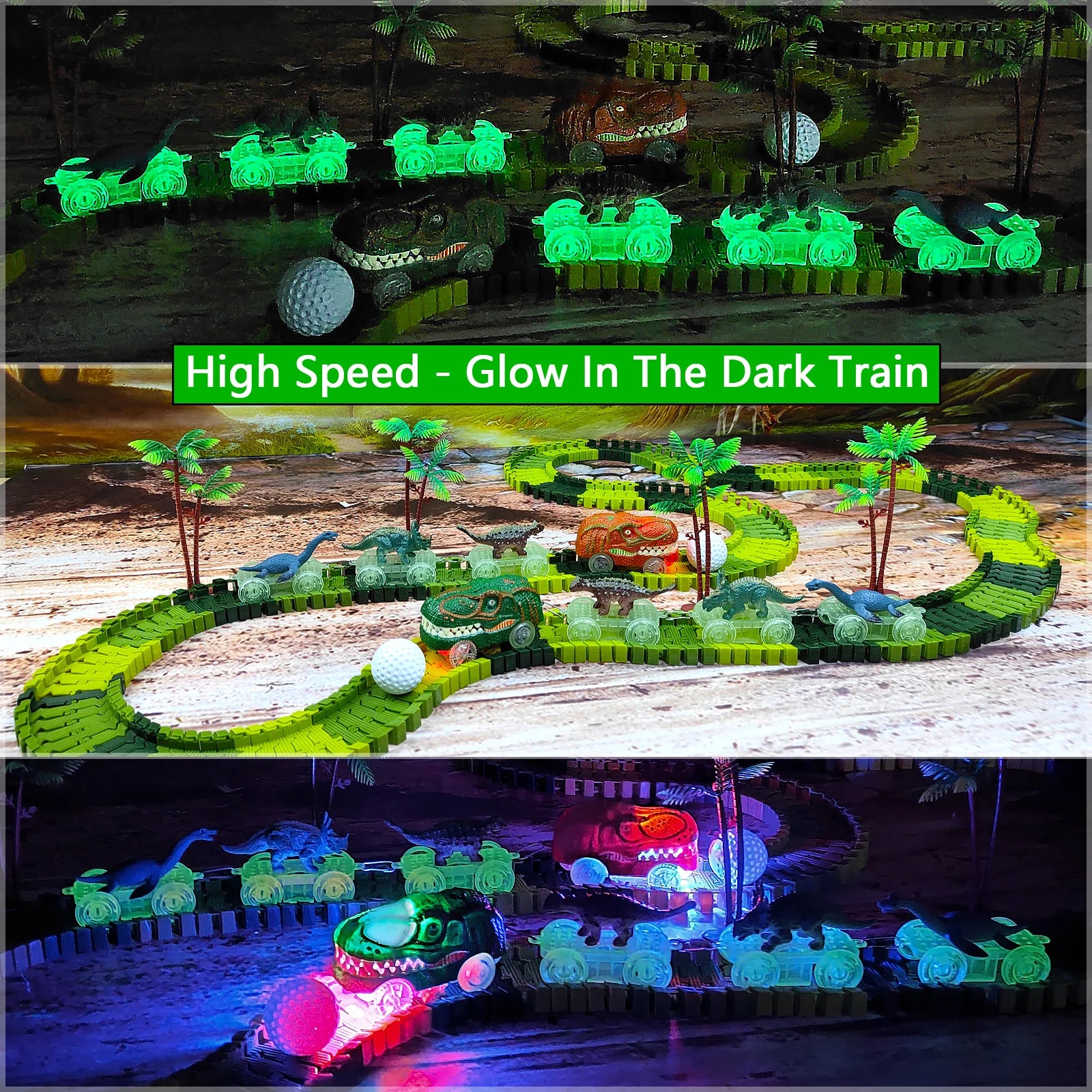 Jouet Train de Dinosaures – Circuit Flexible & Monde Jurassique