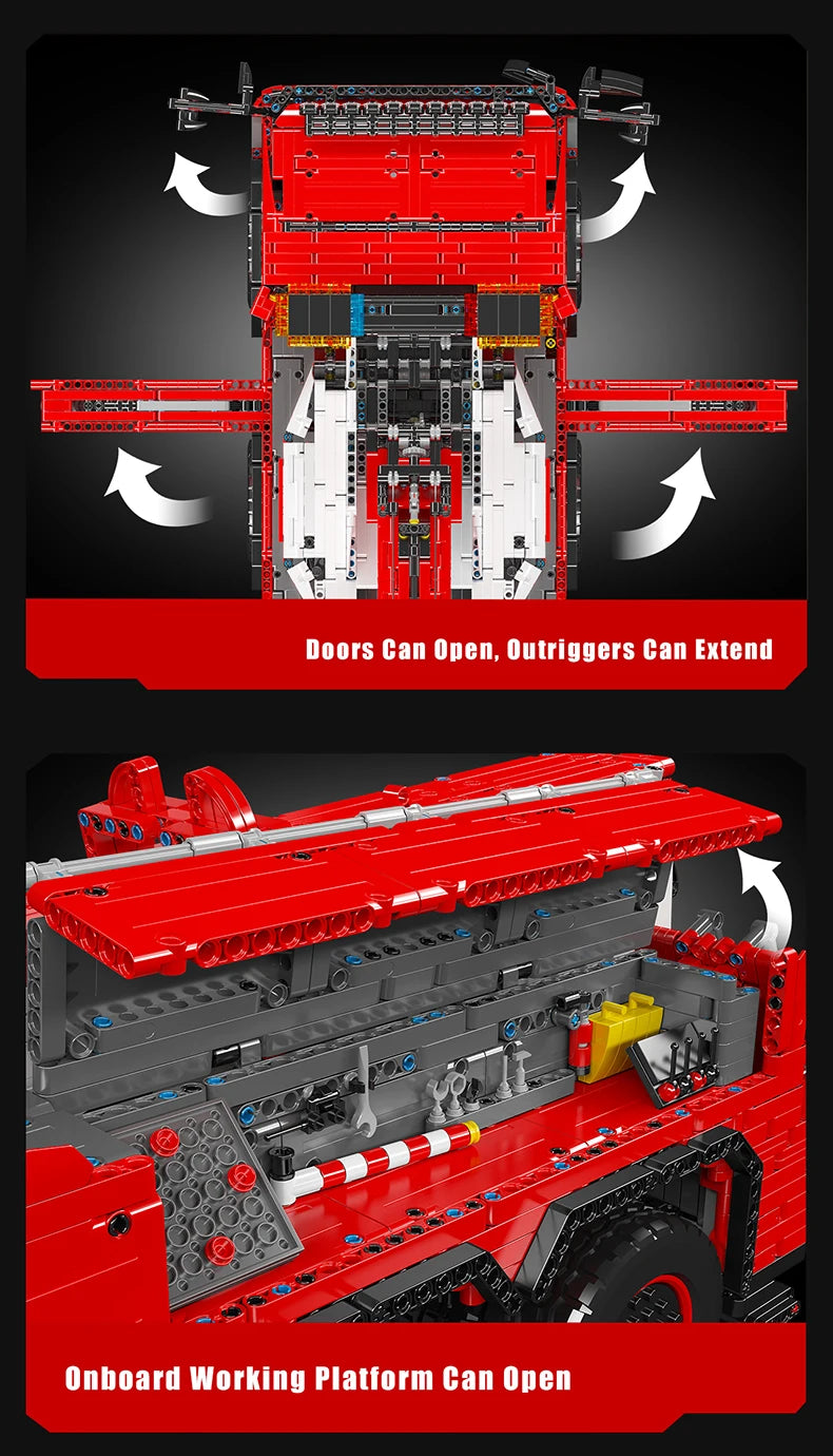 Mould King 19008 – Camion de Remorquage Télécommandé (Bloc Technique Compatible LEGO)